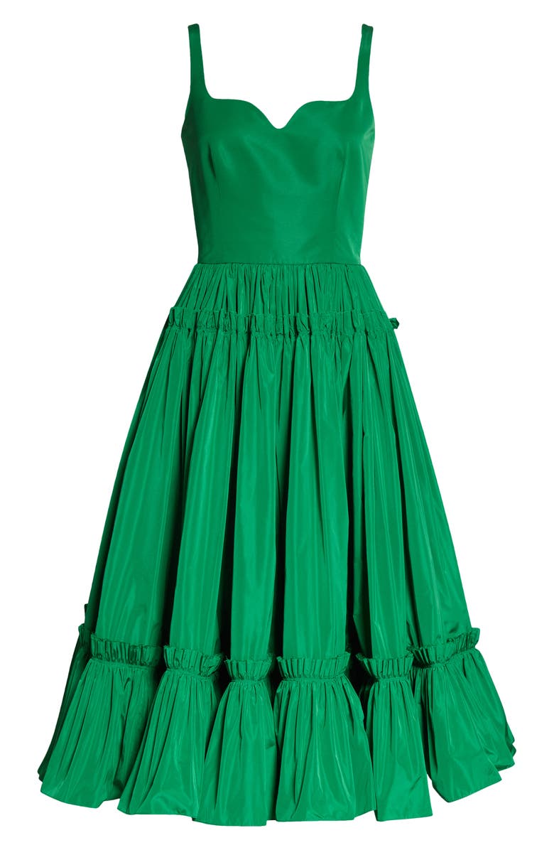 McQueen Alexander McQueen Taffeta Fit & Flare Dress, Alternate, color, 