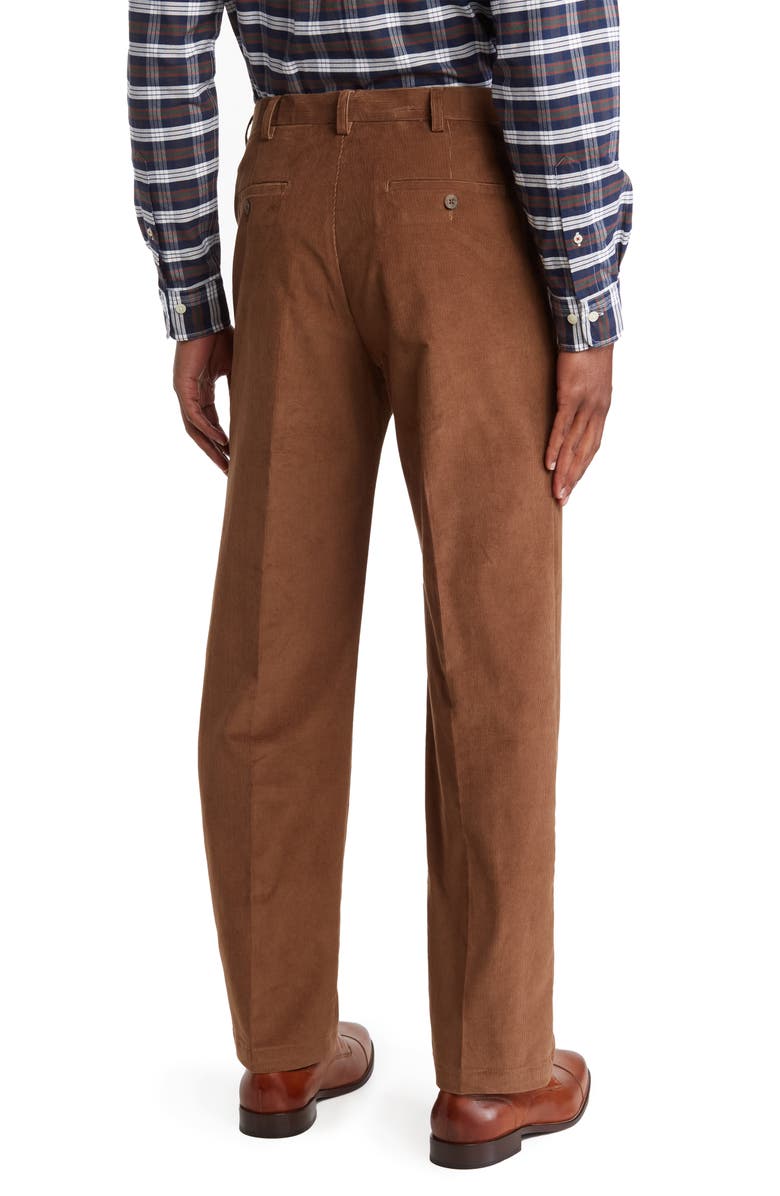 HAGGAR Classic Fit Stretch Corduroy Pants, Alternate, color, Camel