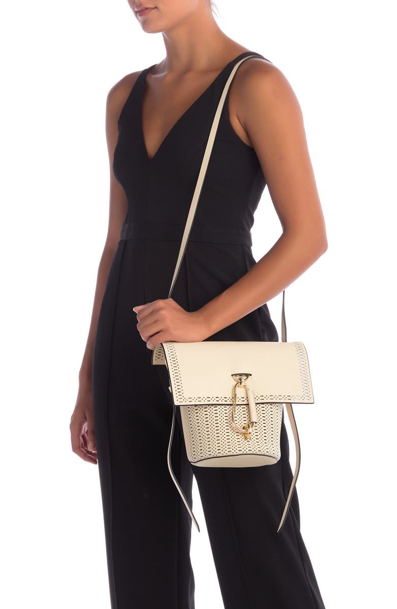 ZAC Zac Posen Belay Perforated Calfskin Leather Crossbody Bag, Alternate, color,