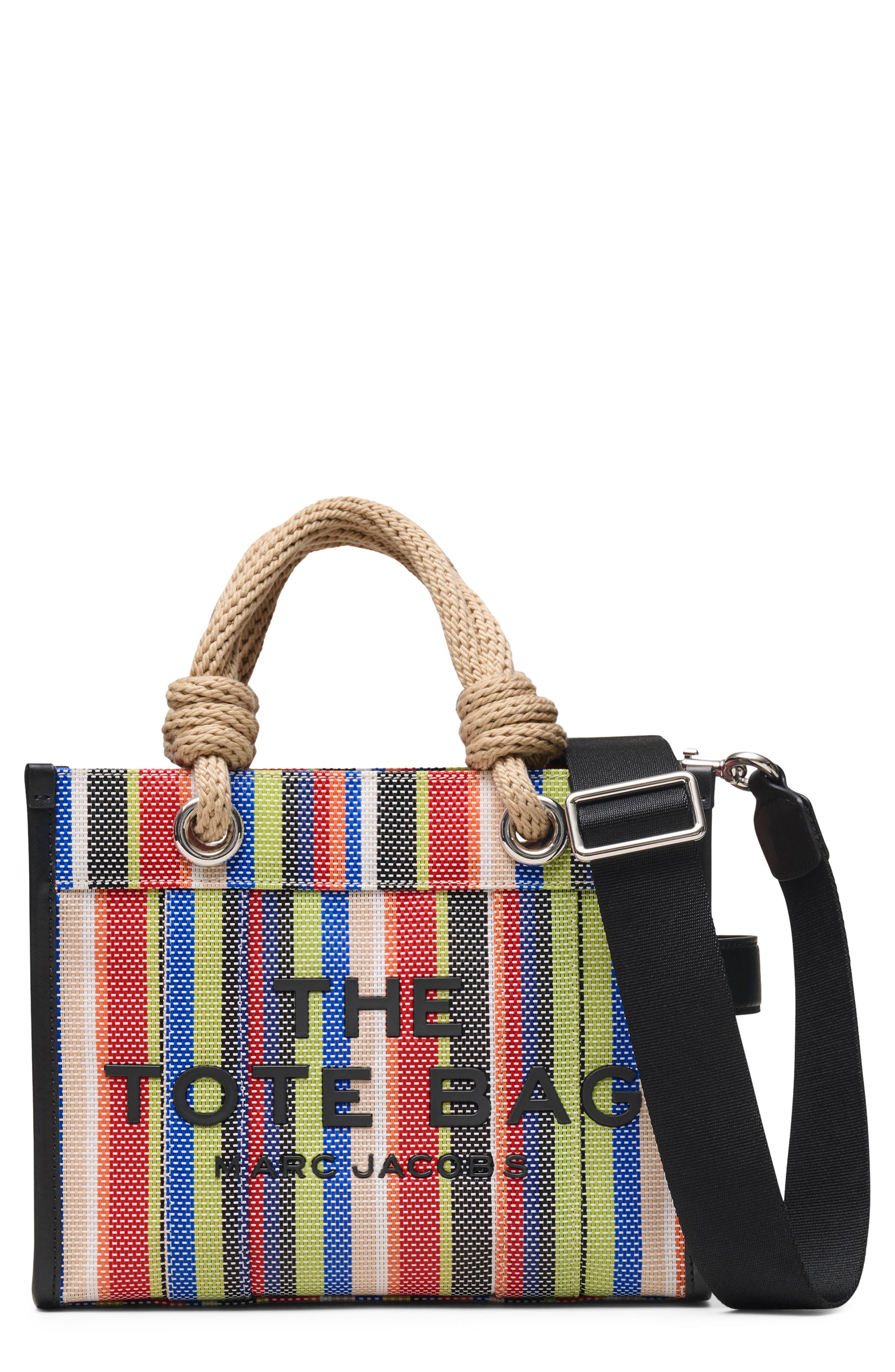 Marc Jacobs The Small Stripe Mesh Tote, Main, color, Red Multi