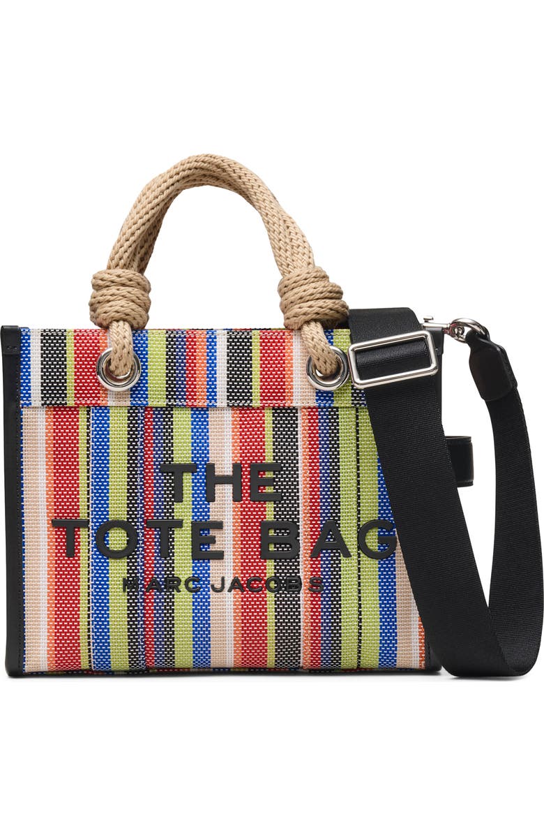 Marc Jacobs The Small Stripe Mesh Tote, Main, color, Red Multi