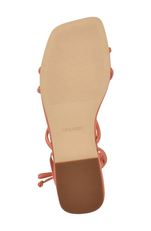 Nine West Mikila Ankle Wrap Sandal In Orange