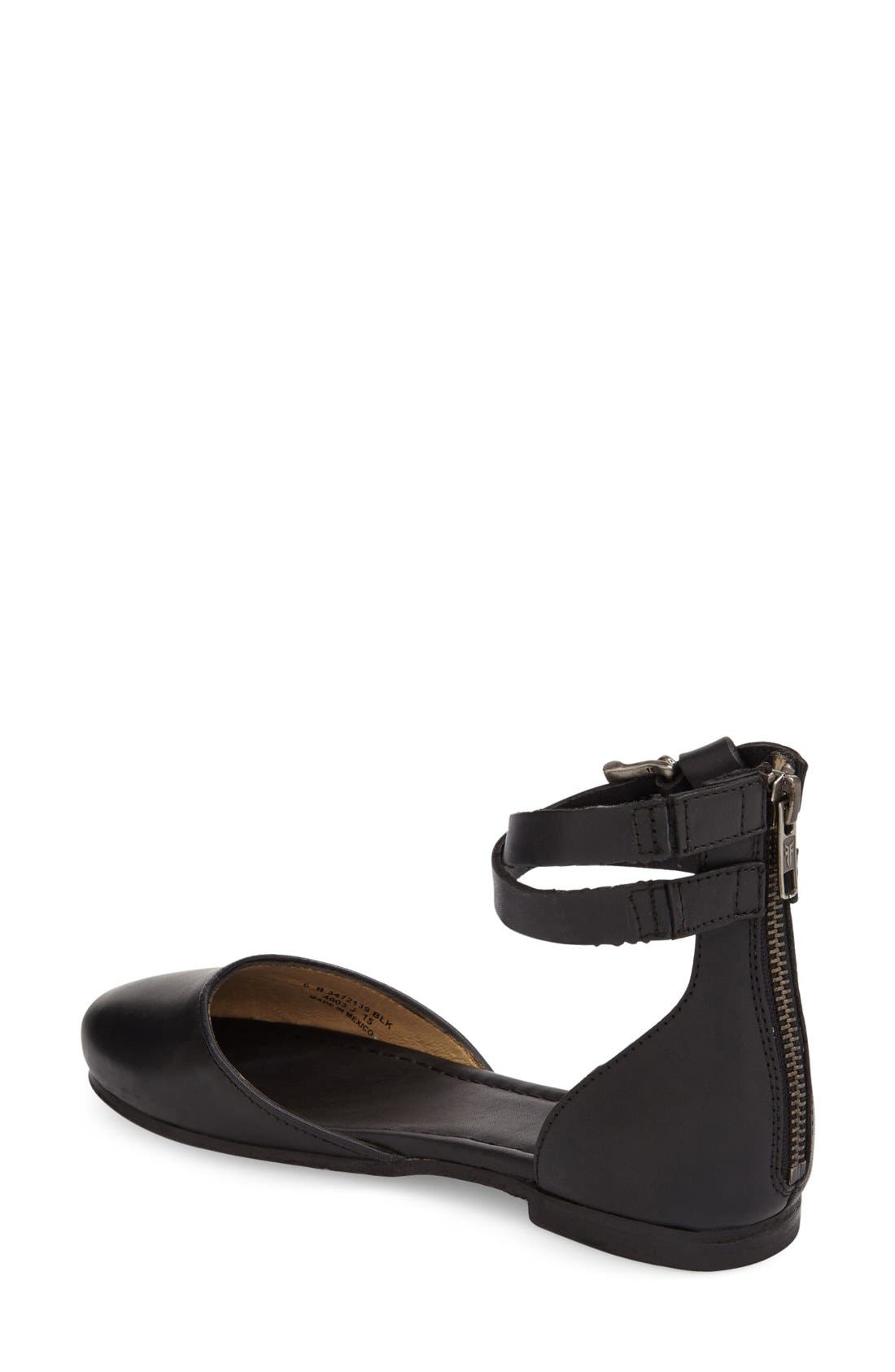 Frye 'Carson' Ankle Strap Ballet Flat, Alternate, color, 