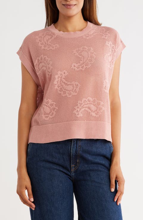 Cotton Paisley Sweater Tank