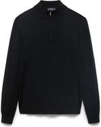 MANGO Perkins Wool Quarter Zip Sweater