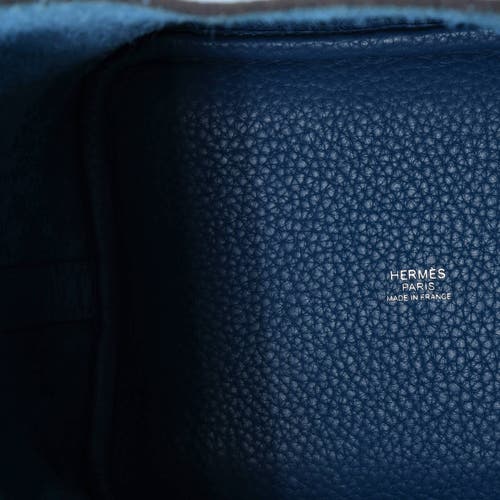 Pre-owned Hermes Hermes Picotin Lock Bag Clemence Pm In Blue
