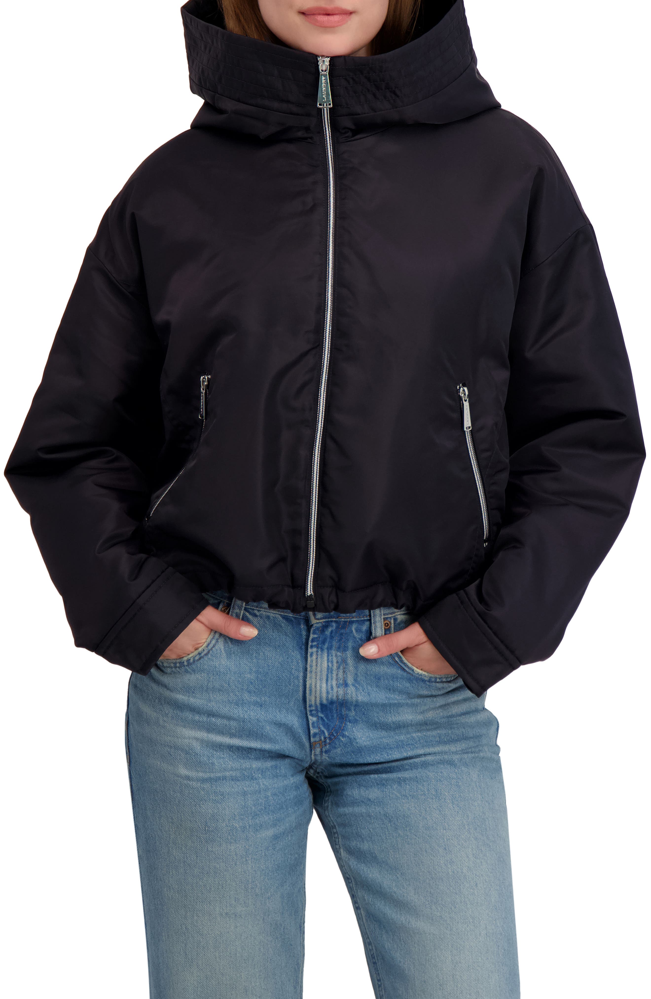 Laundry by Shelli Segal Faux Shearling Lined Hooded Jacket