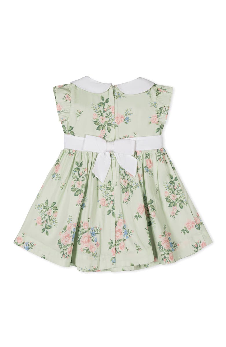 Hope & Henry Organic Flutter Sleeve Sateen Dress with Peter Pan Collar, Alternate, color, Chateau Floral