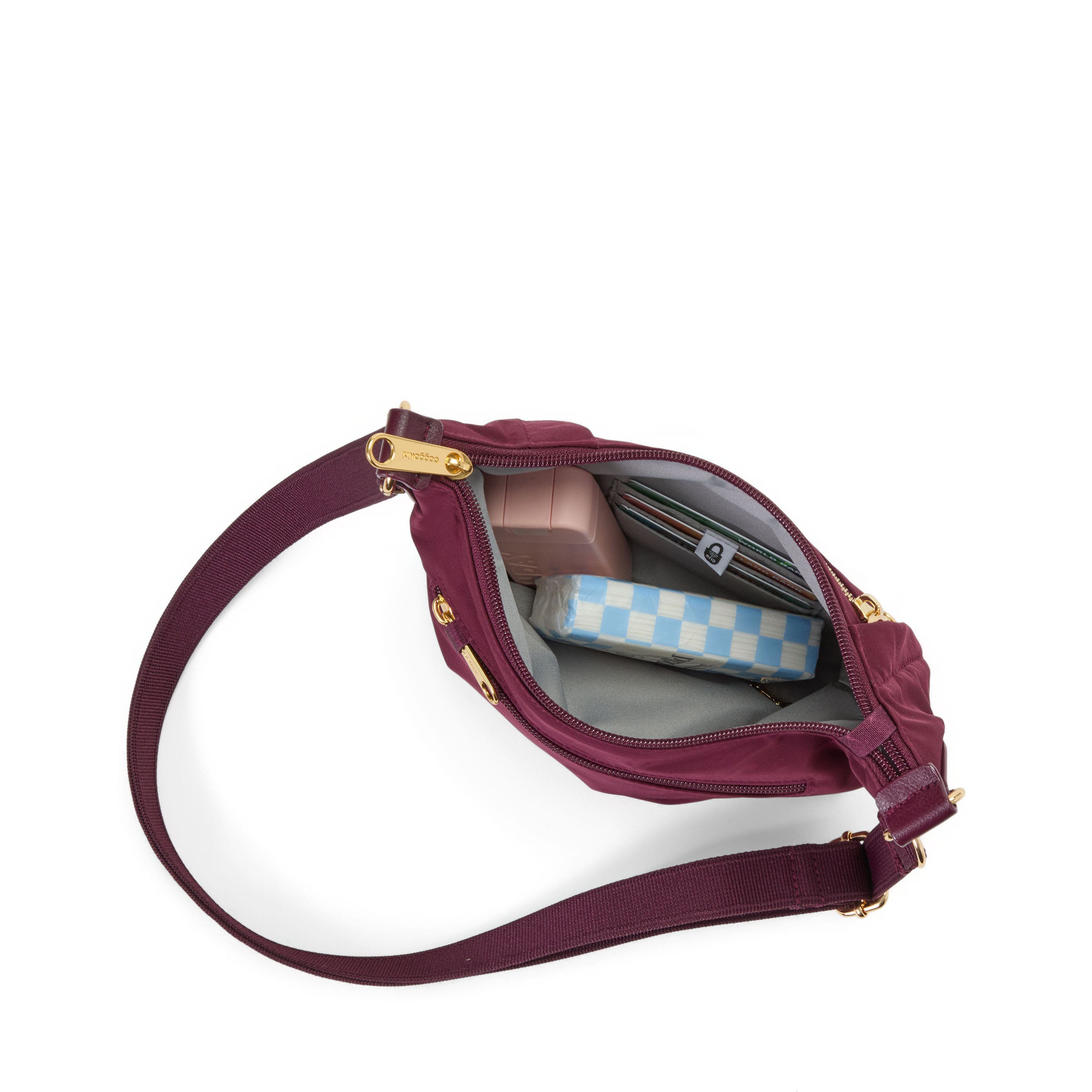 Securtex Jet Set Anti-Theft Mini Crossbody Bag, Alternate, color, Jam