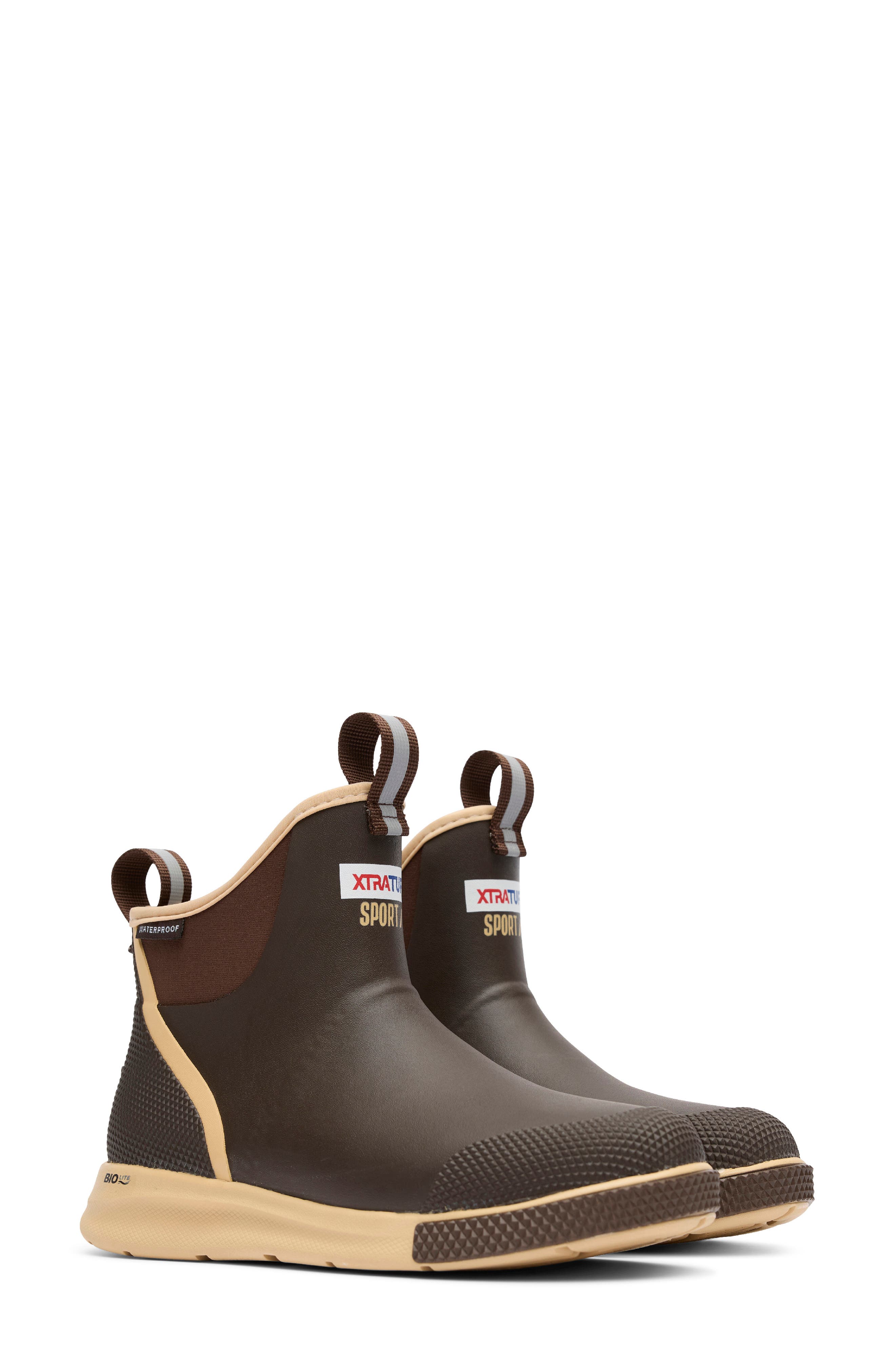XTRATUF Waterproof Ankle Deck Sport Boot, Alternate, color, Brown
