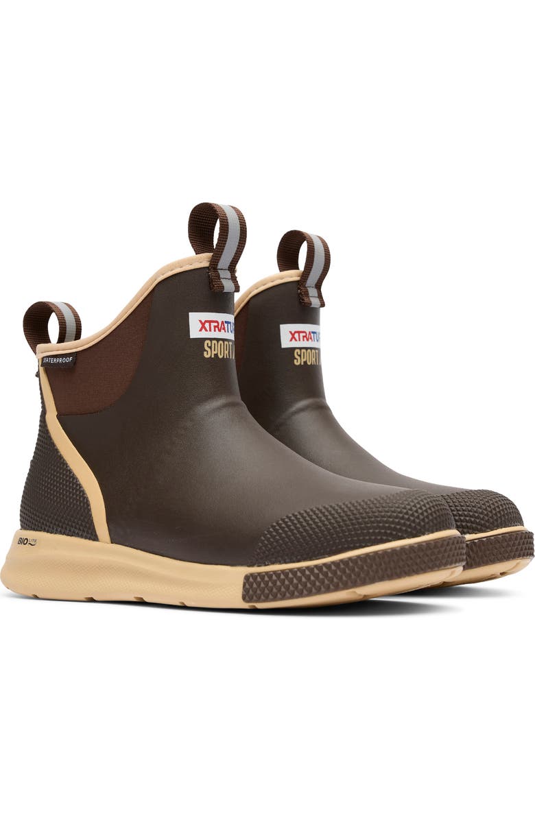 XTRATUF Waterproof Ankle Deck Sport Boot, Alternate, color, Brown