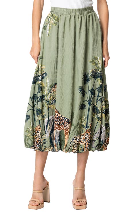 Andrey Printed Midi Skirt