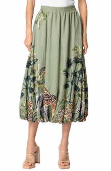 Andrey Printed Midi Skirt