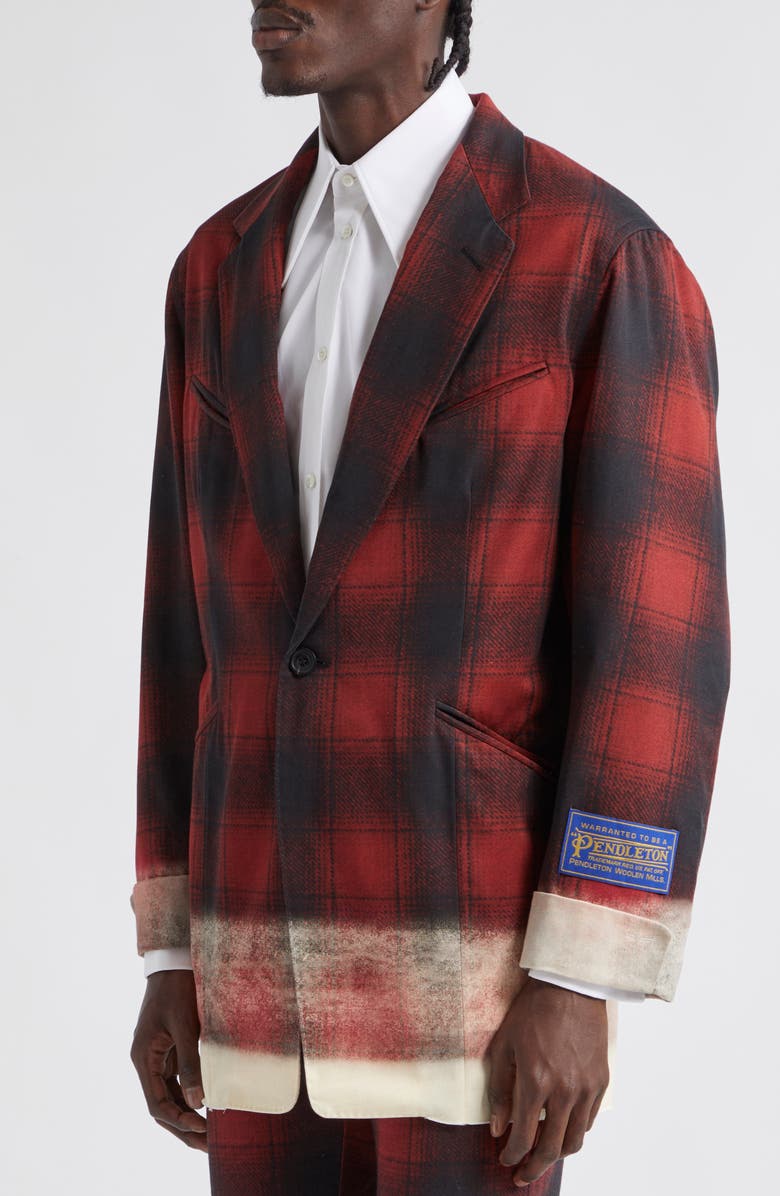 Maison Margiela x Pendleton MM1 Plaid Cotton Sport Coat, Alternate, color, 