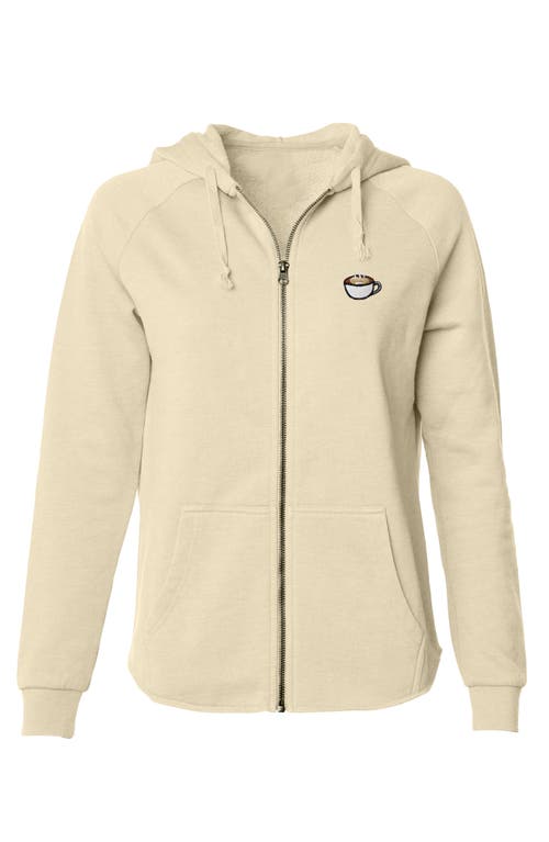 DALIX DALIX CAPPUCCINO ZIP FLEECE HOODIE 