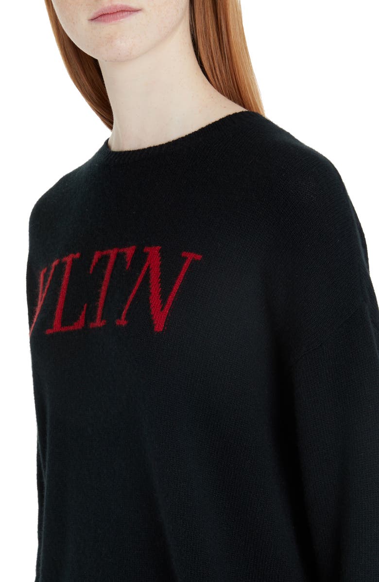 Valentino VLTN Logo Wool & Cashmere Sweater, Alternate, color, 