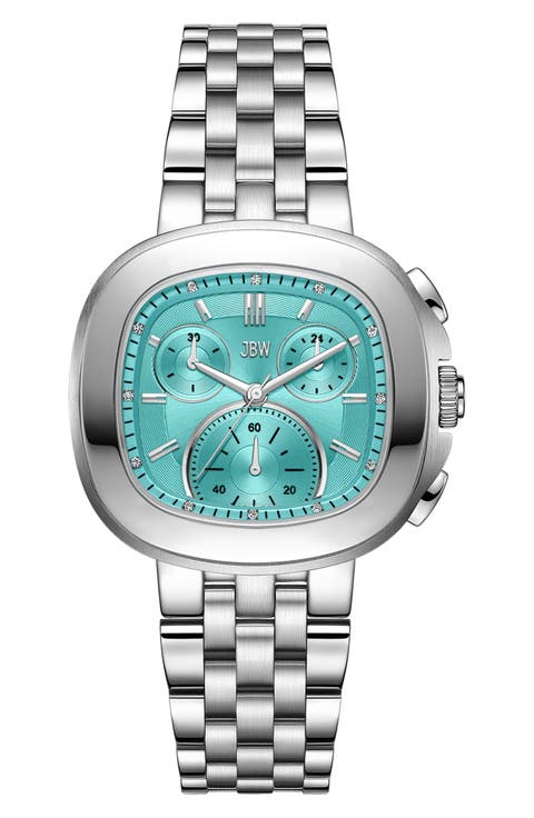 Men's Coast Lab-Created Diamond Bracelet Watch, 38mm