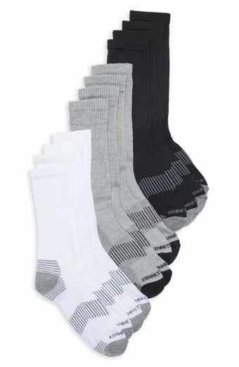 6-Pack Assorted Cushioned Crew Length Socks