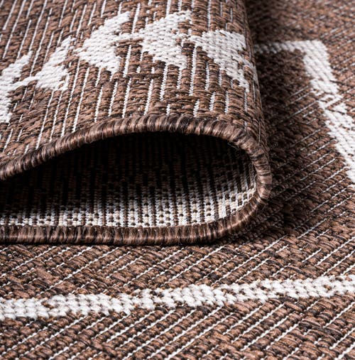 Jonathan Y Derya  Diamond Trellis Indoor/outdoor Area Rug In Brown/beige