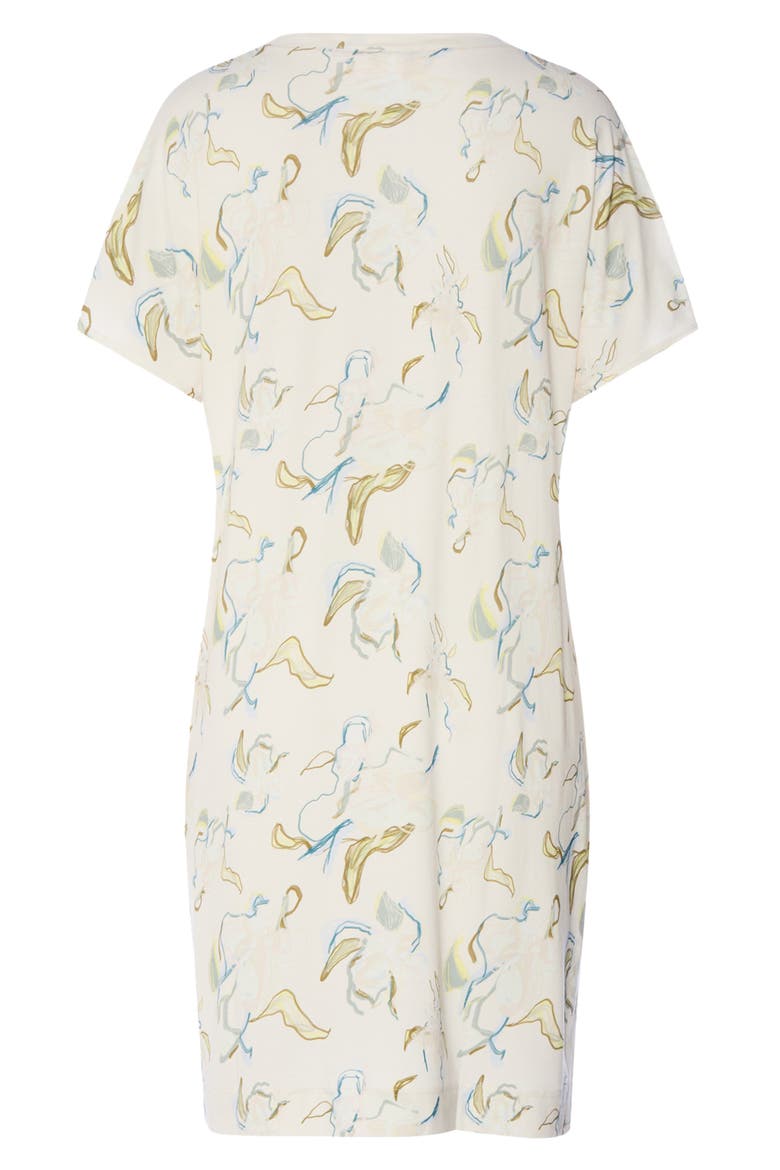 Sleep & Lounge Short Sleeve Nightgown, Alternate, color, FLOWING PAINT