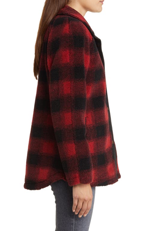 Pendleton Women's Windom Stand-collar Plaid Jacket In Red/black Buffalo