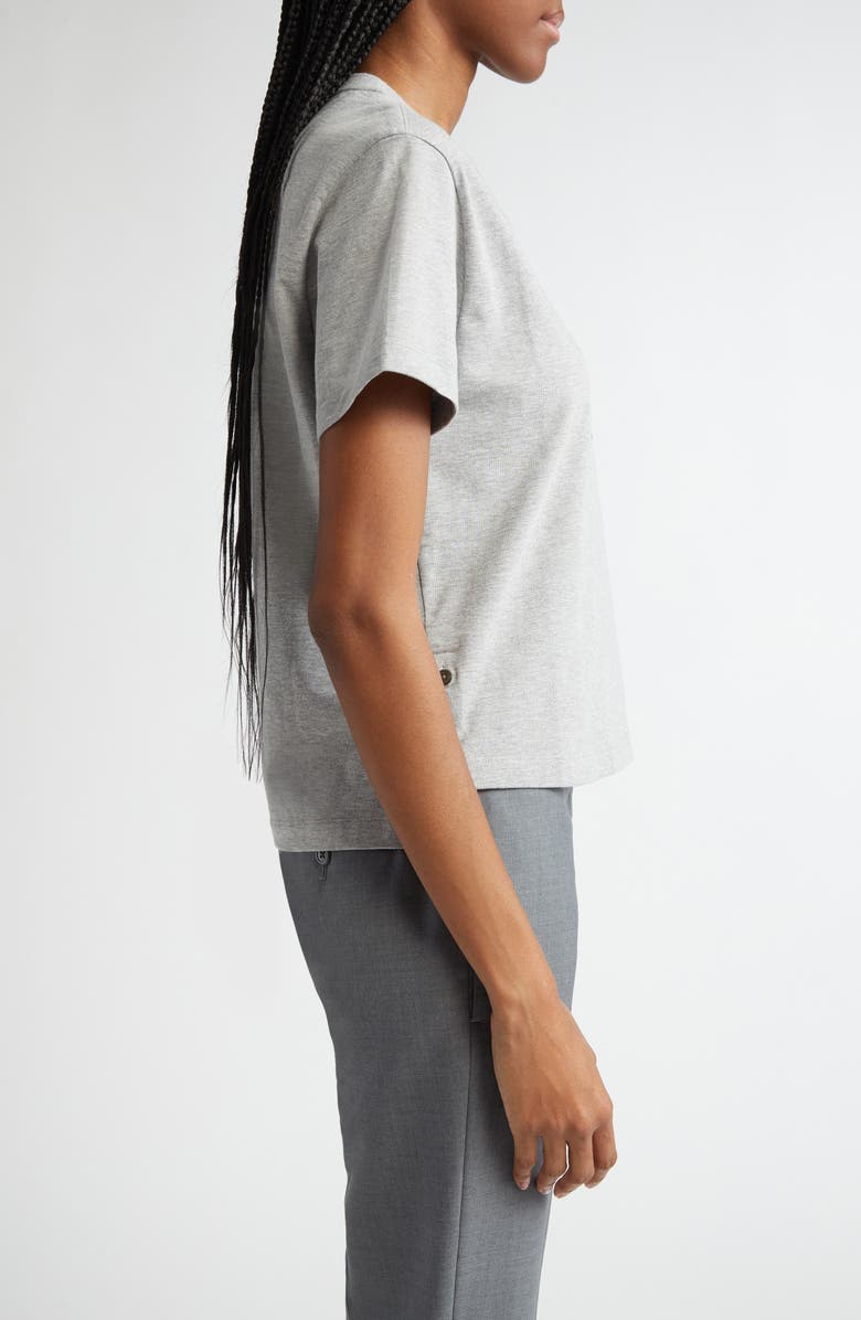 Thom Browne Medium Weight Cotton Jersey Boxy Pocket Tee, Alternate, color, Light Grey