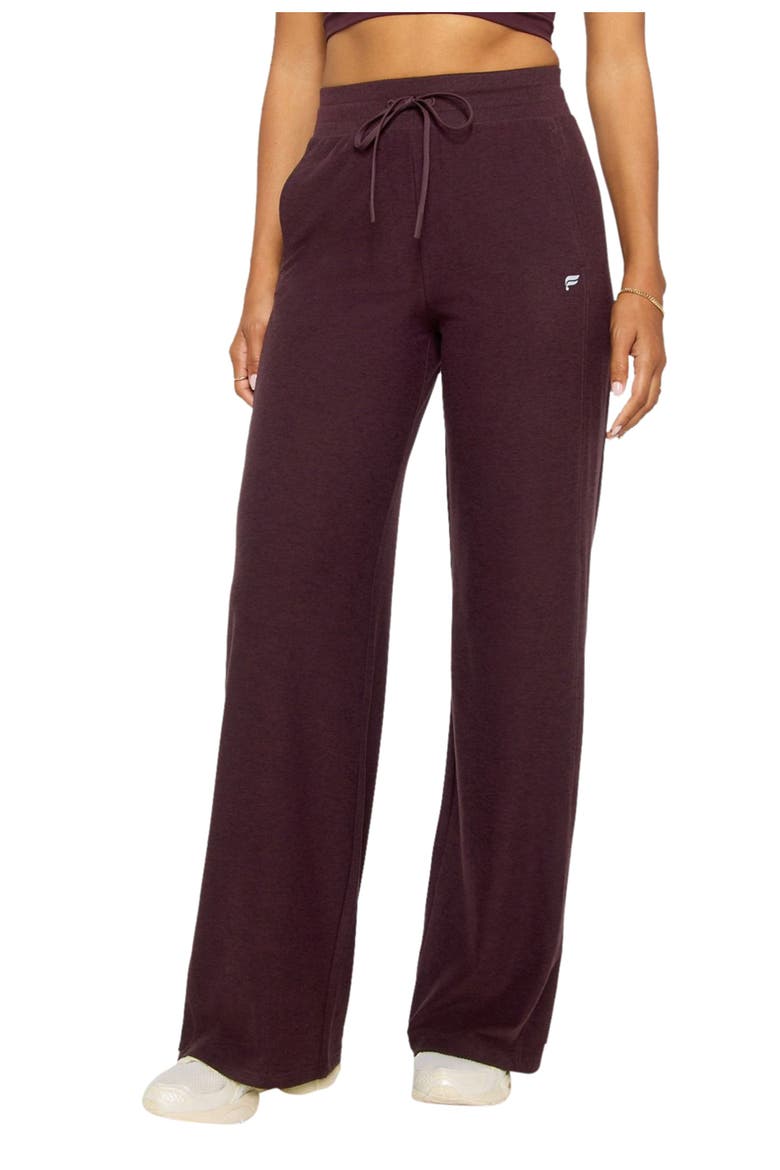 Women's Cloud Jersey Wide Leg Pant, Main, color, Oxblood Heather