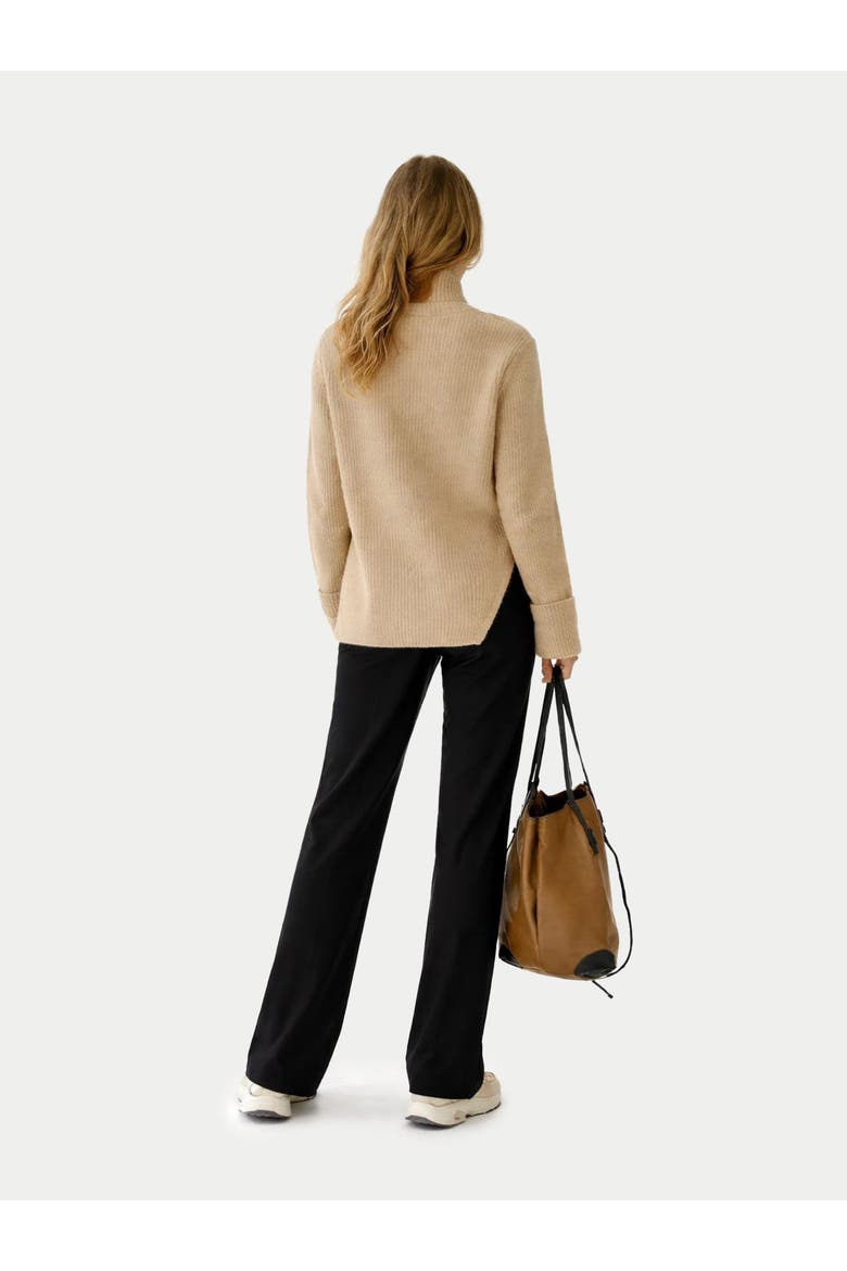 Cashmere Sweater with Detachable Collar, Alternate, color, beige