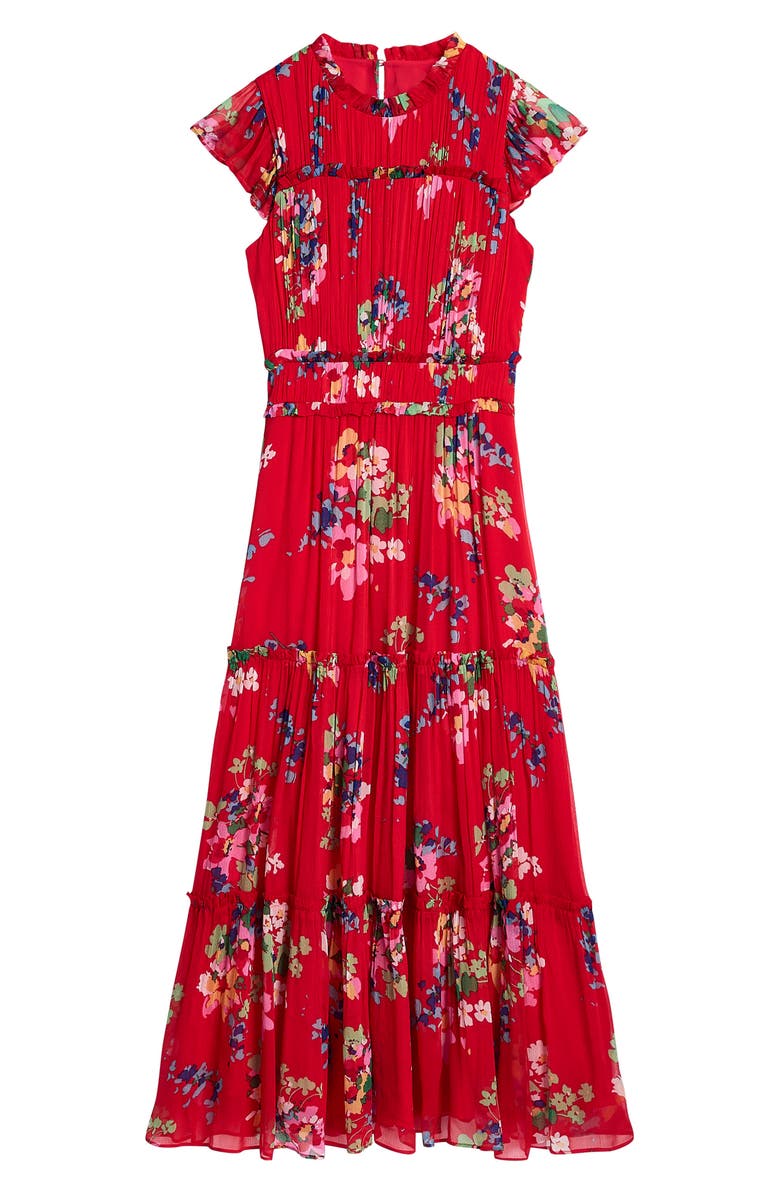 Boden Pleat & Ruffle Floral Print Dress, Alternate, color,