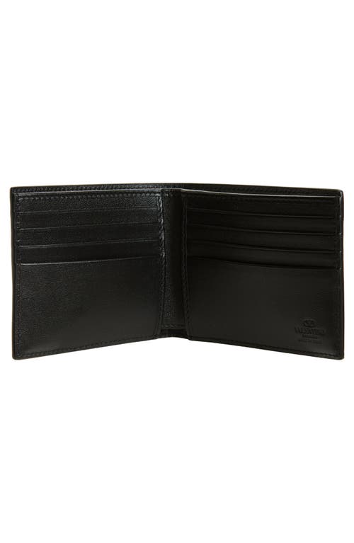 Valentino Garavani Vlogo Leather Bifold Wallet In Black