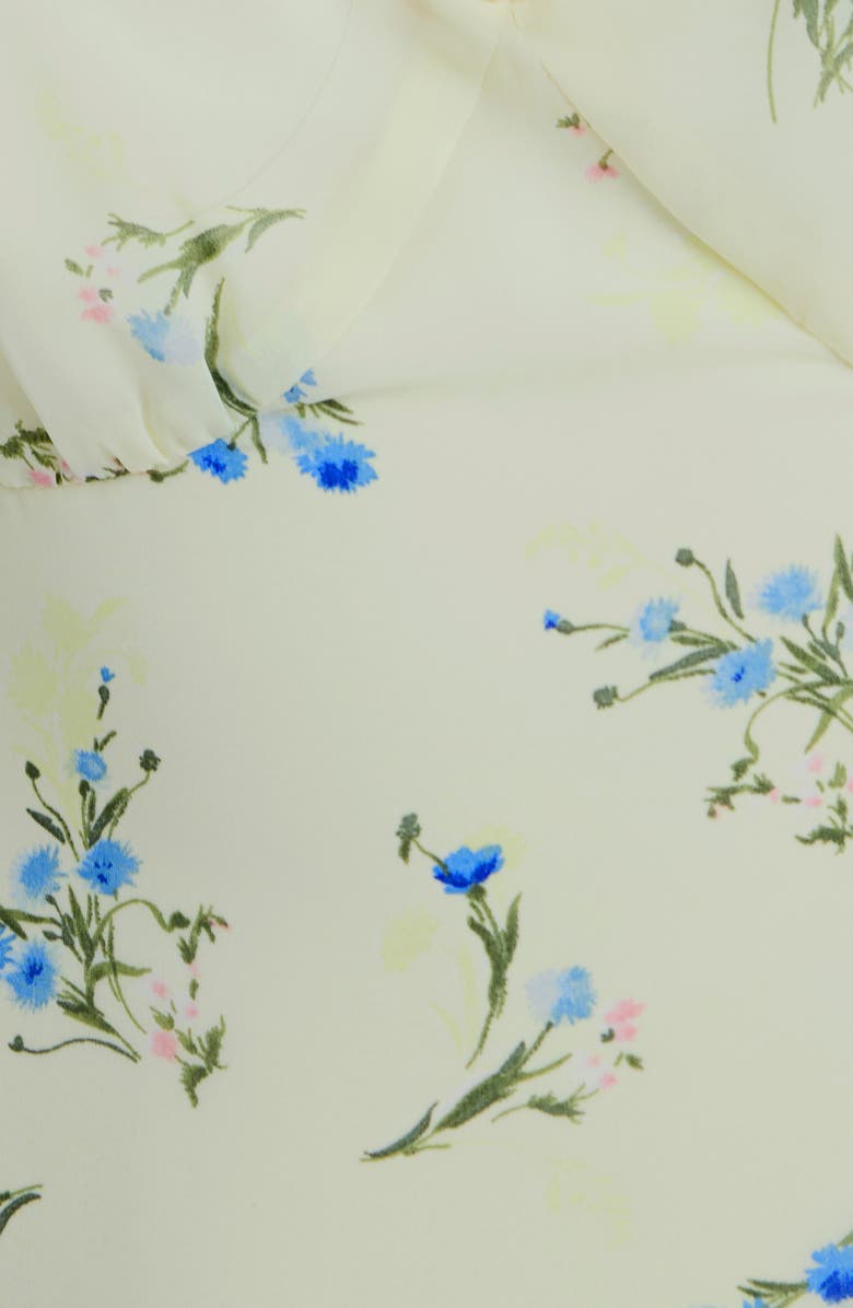 French Connection Marina Ditsy Floral Babydoll Minidress, Alternate, color, Cucumber Crush