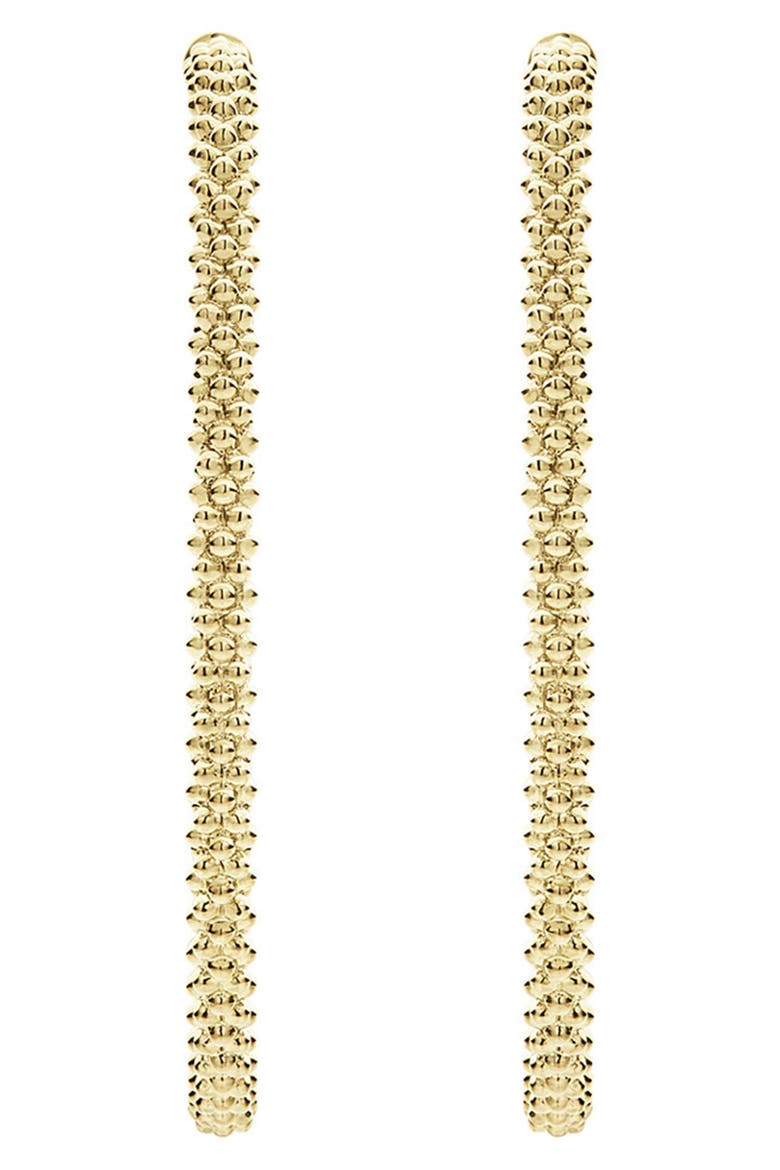 Caviar Hoop Earrings, Alternate, color, GOLD