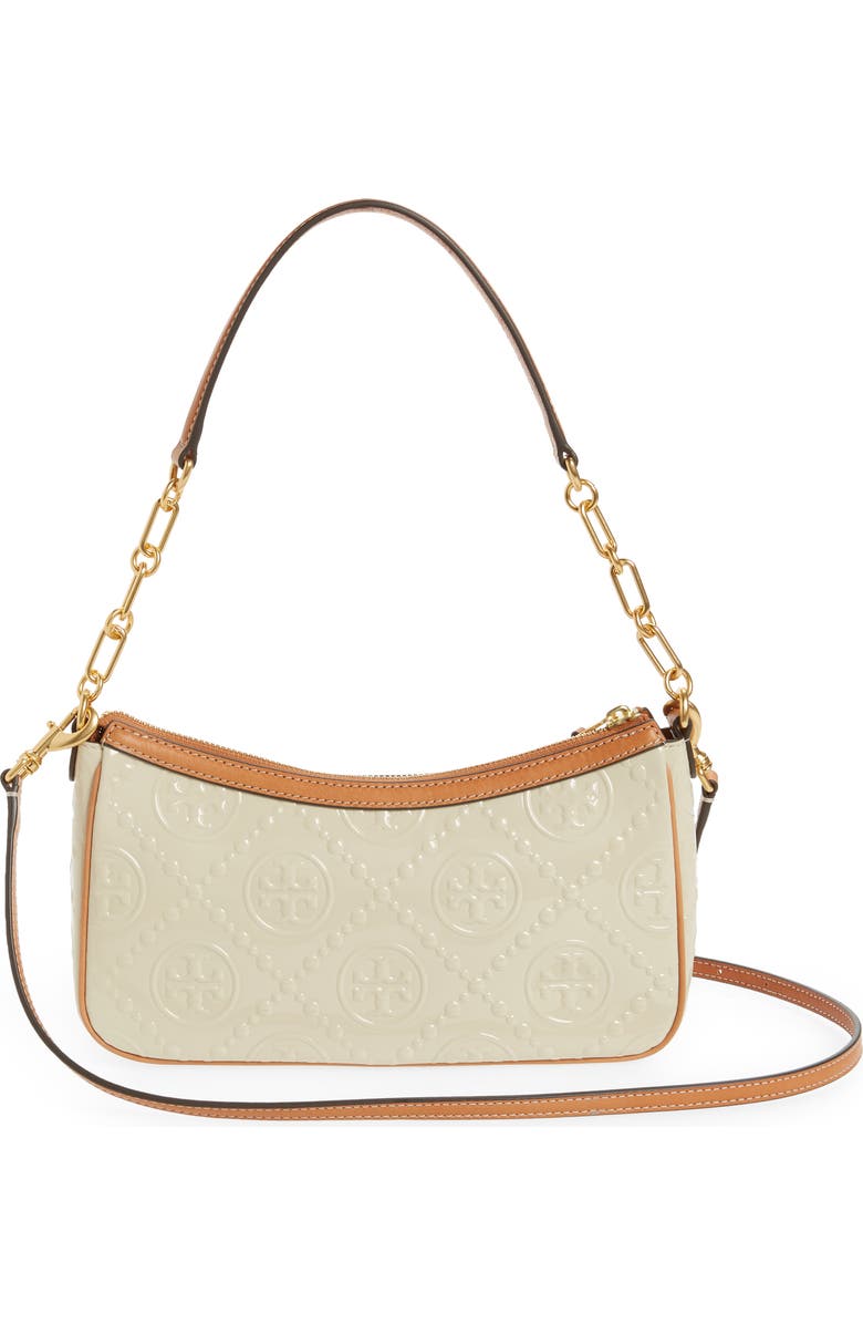 Tory Burch T Monogram Embossed Patent Leather Studio Bag, Alternate, color,