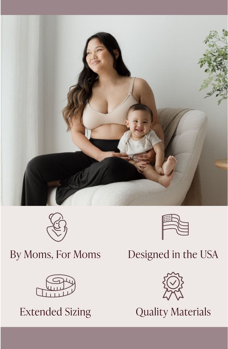 Kindred Bravely Busty Sublime Contour Maternity & Nursing Bra - Sizing Available from E-I Cup, Alternate, color, Beige