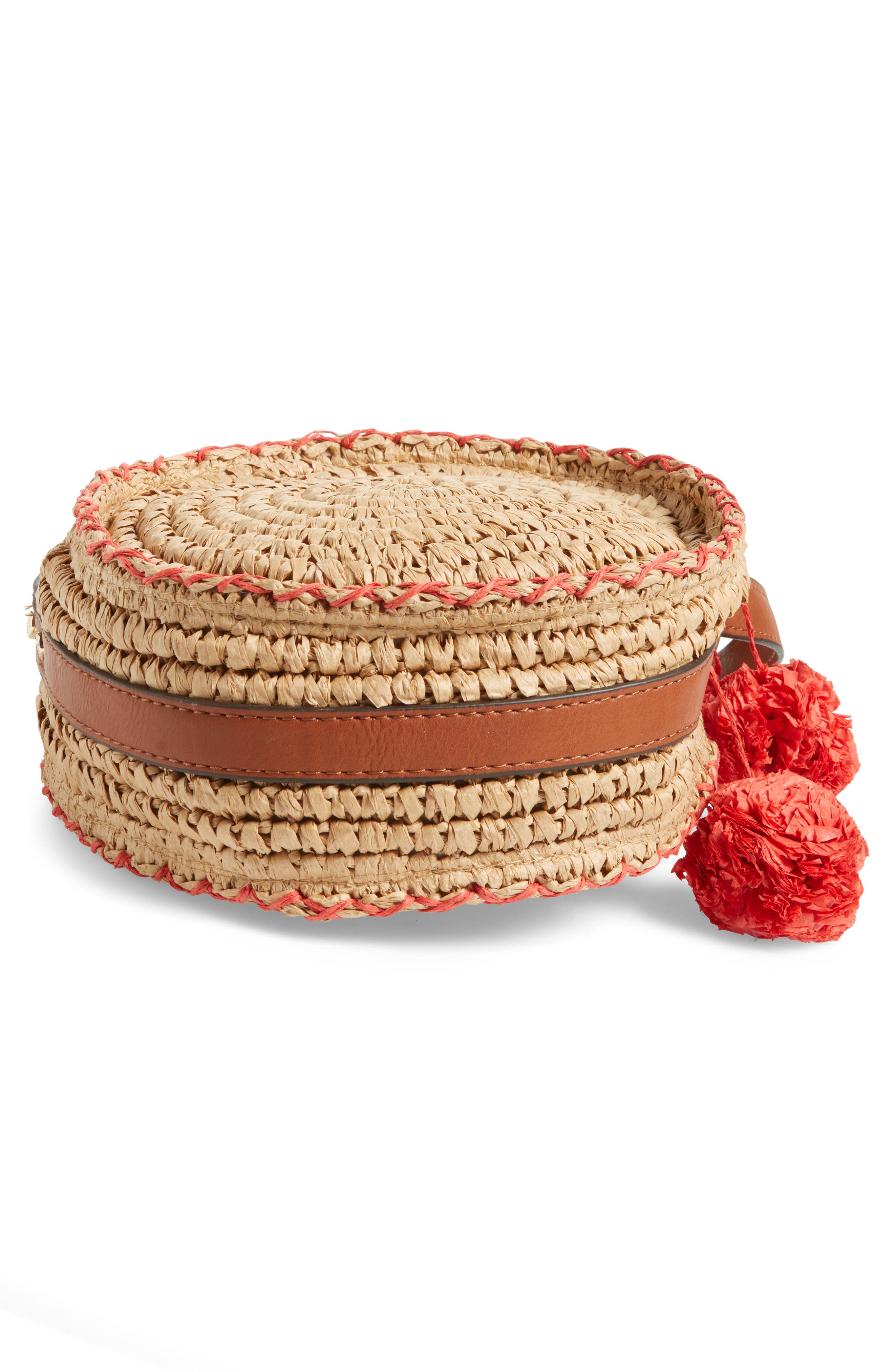 Tommy Bahama Pirro Woven Straw Crossbody Bag, Alternate, color, 