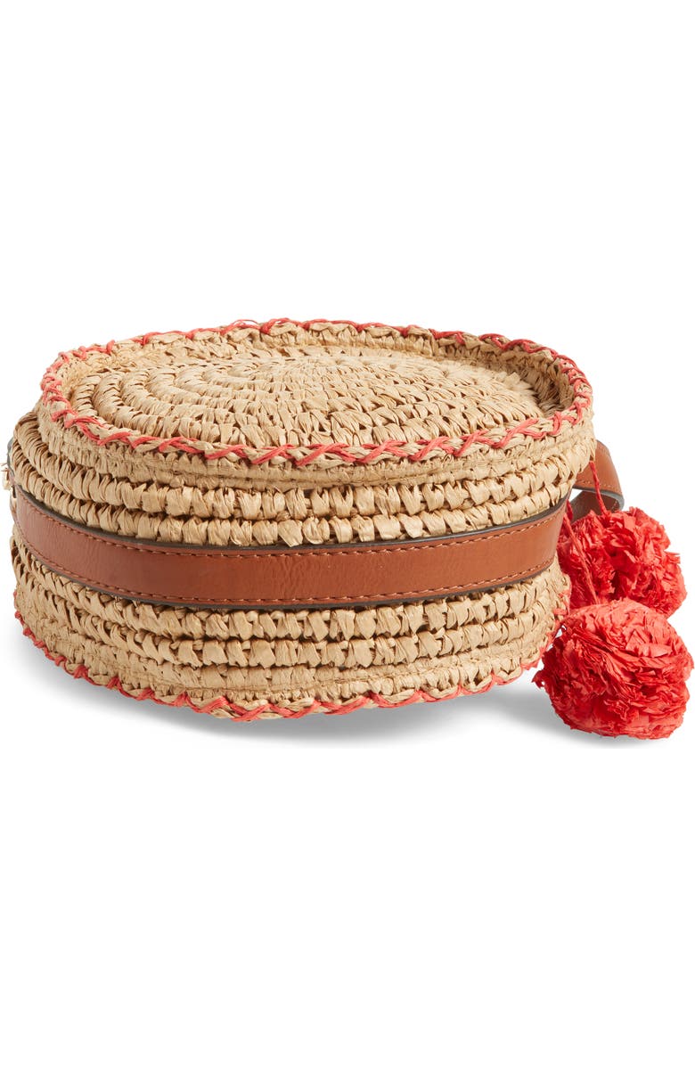 Tommy Bahama Pirro Woven Straw Crossbody Bag, Alternate, color,