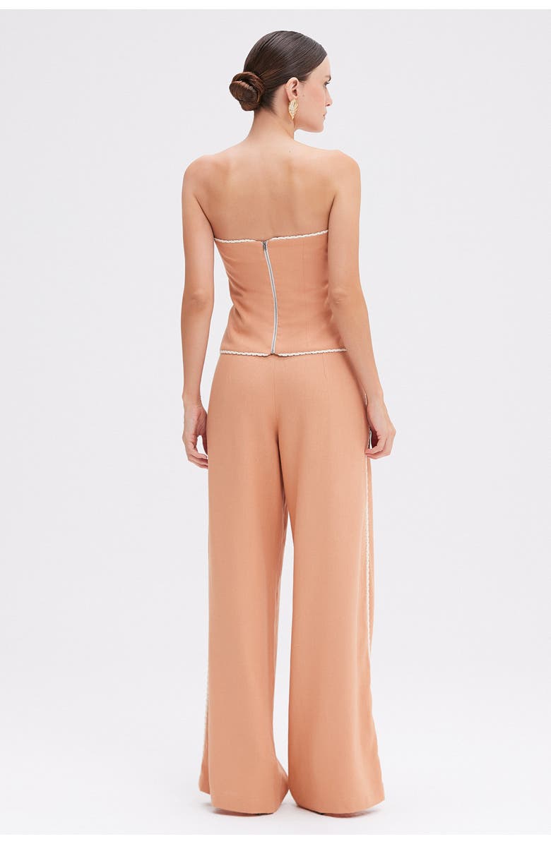 PatBO Tropic Linen Pant, Alternate, color, Brown