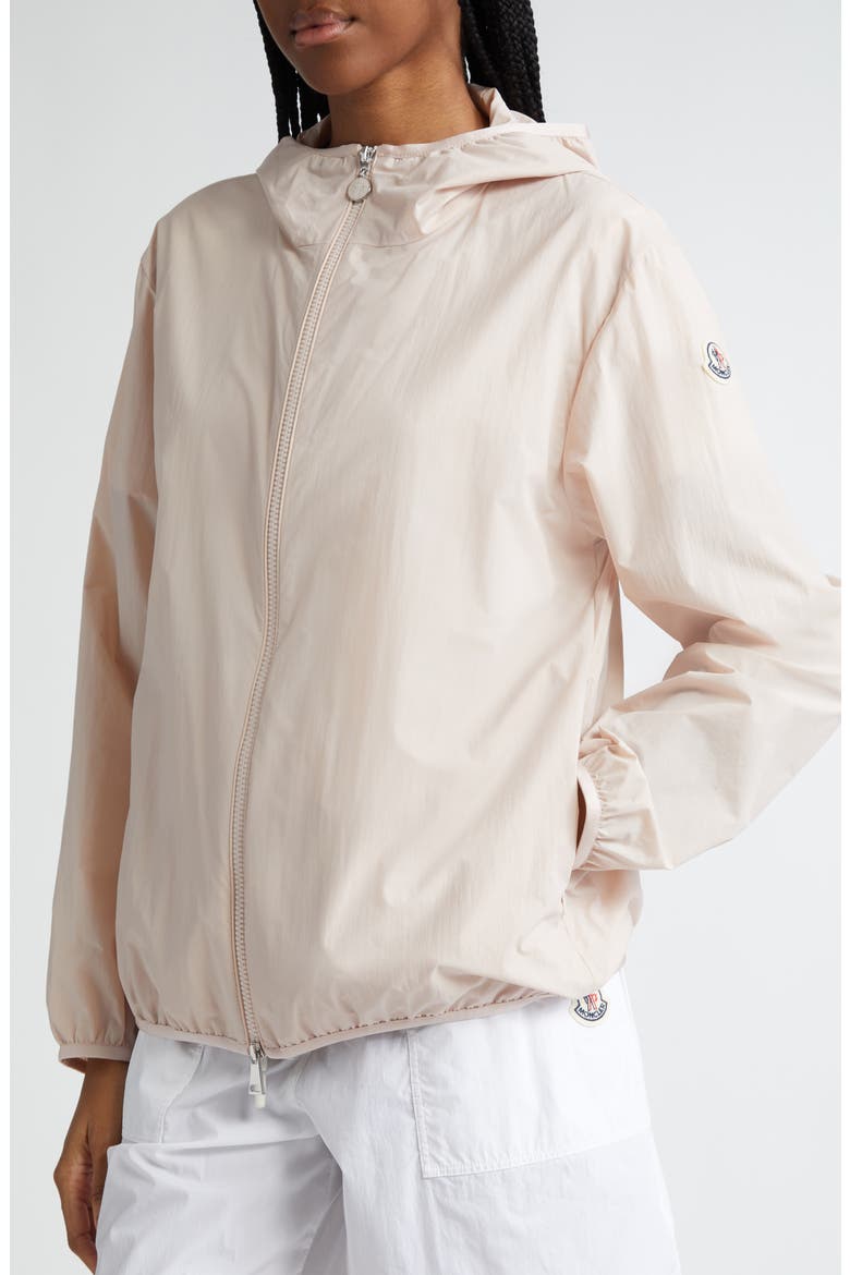 Fegeo Nylon Poplin Hooded Jacket, Alternate, color, PALE DUSTY ROSE