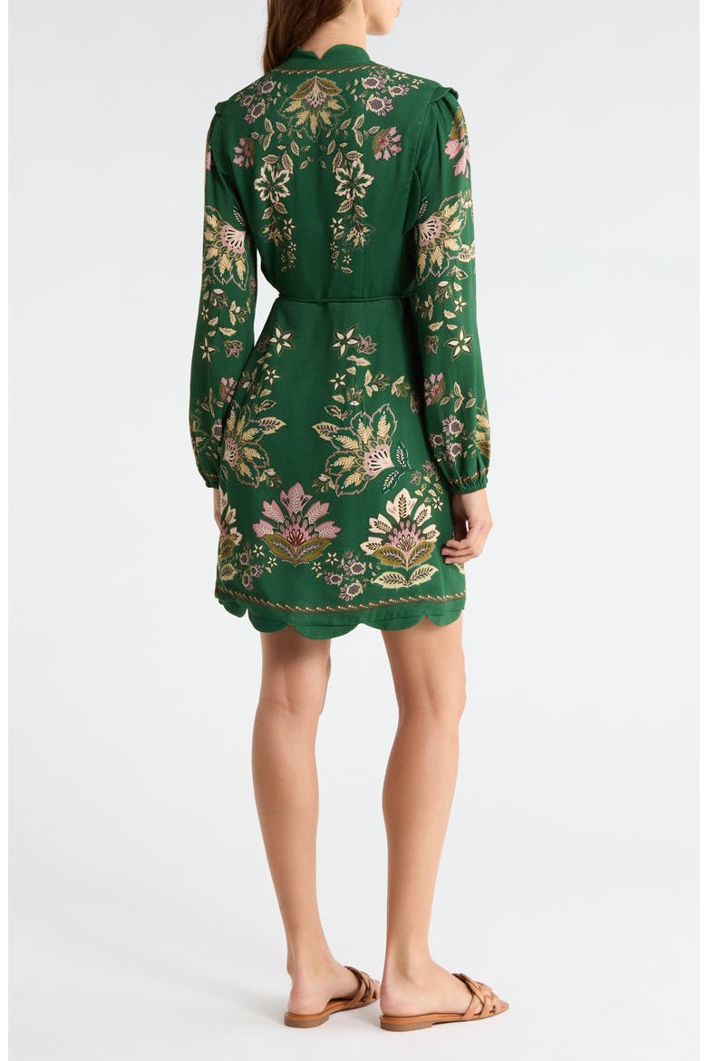 Garden Delight Long Sleeve Wrap Dress, Alternate, color, GARDEN DELIGHT DARK