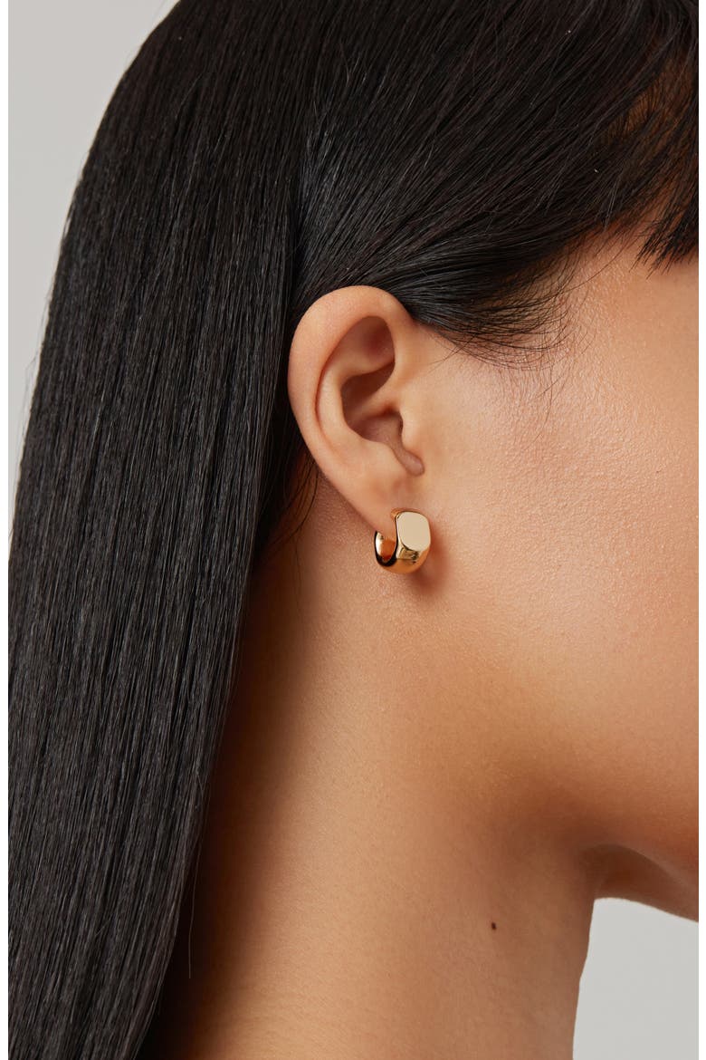 Mila Huggie Hoop Earrings, Alternate, color, HIGH POLISH GOLD