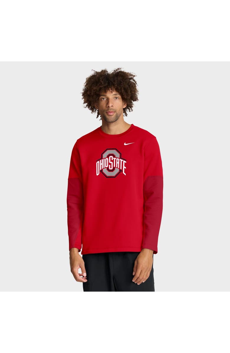 Nike Men's Nike Scarlet Ohio State Buckeyes 2025 Sideline Coach Performance Long Sleeve T-Shirt, Alternate, color, Scarlet