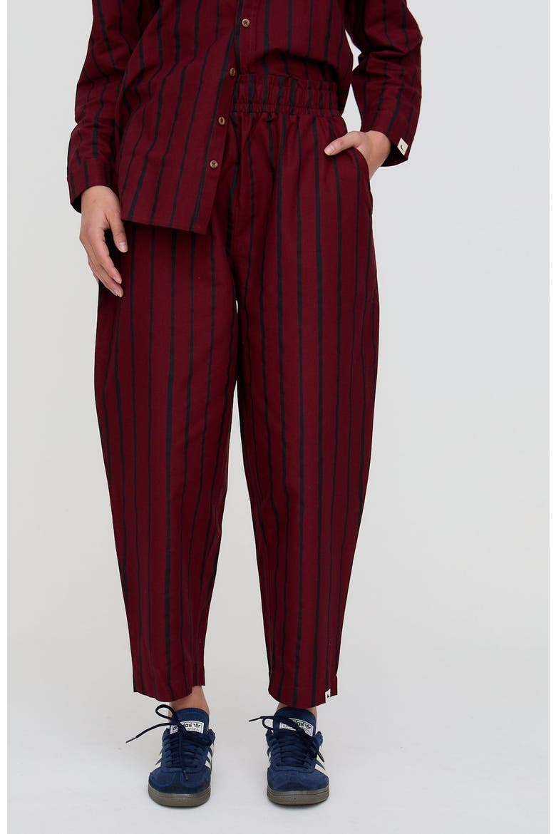 Organic Cotton Kate Barrel Leg Trousers, Main, color, Red