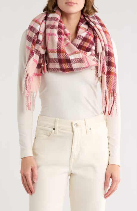 Vince Camuto Basketweave Fringe Scarf