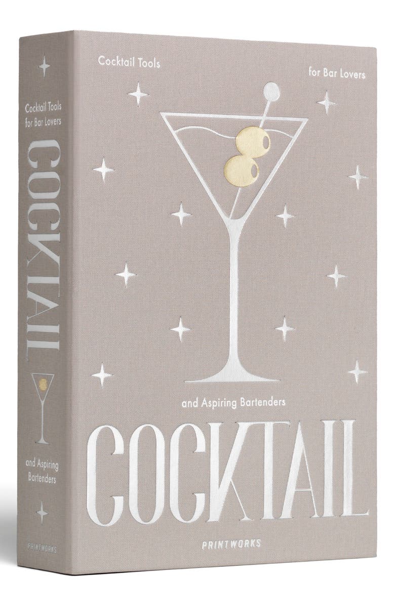 PRINTWORKS The Essentials Cocktail Tools Gift Set, Alternate, color, Grey/ Metallic