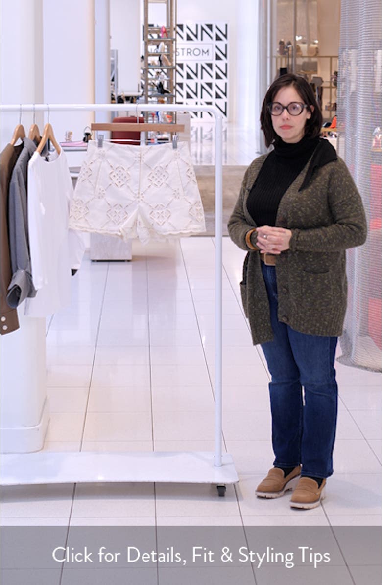 Jazmin High Waist Eyelet Embroidered Shorts, sales video thumbnail