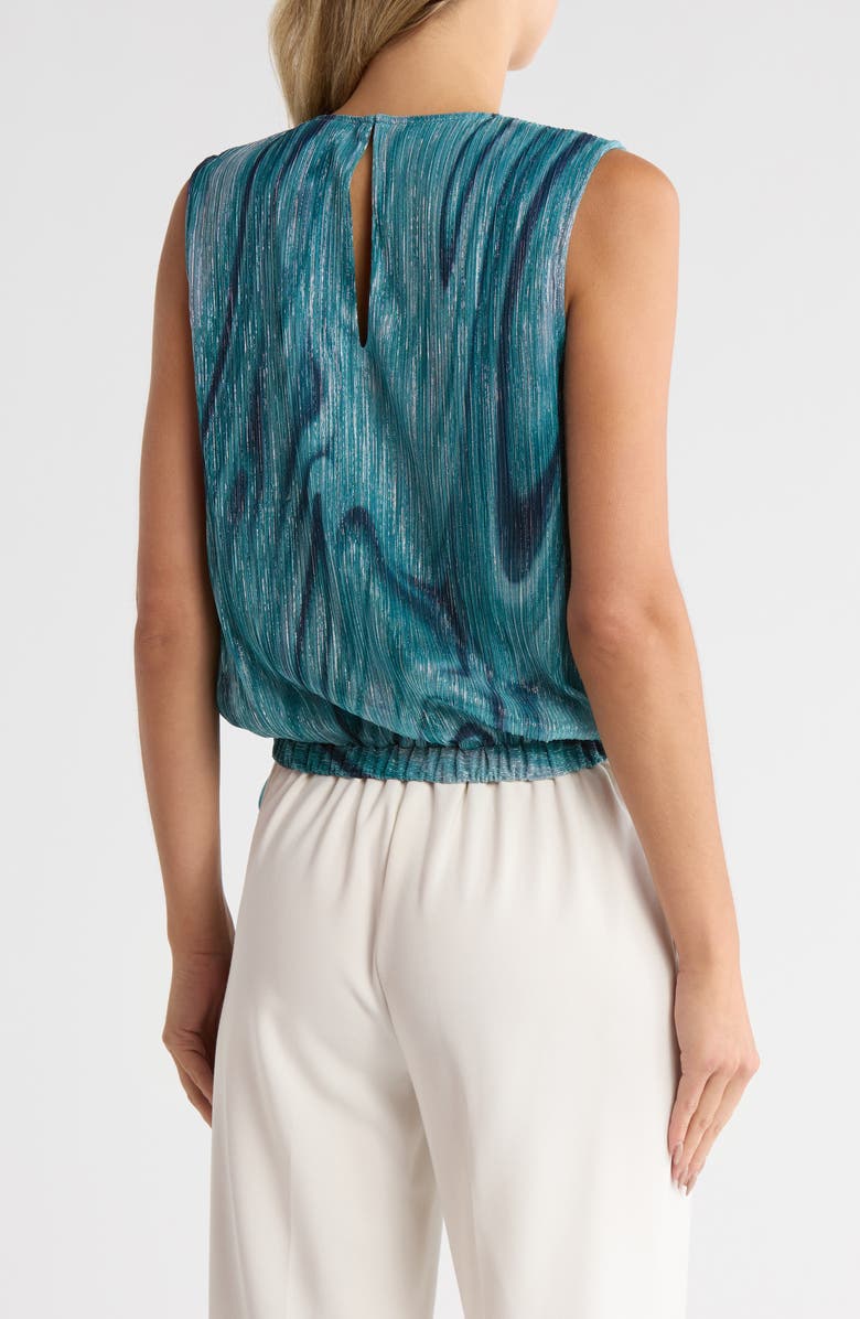 Ramy Brook Cordeli Surplice V-Neck Side Tie Top, Alternate, color, Teal Multi