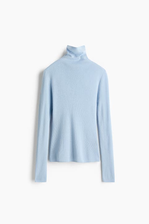 Cashmere-Blend Turtleneck Sweater