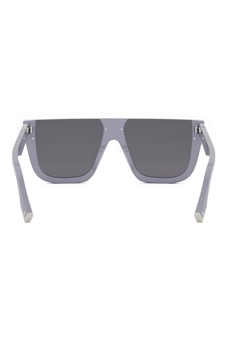 'Fendi Way Flat Top Sunglasses, Alternate, color, SHINY VIOLET / SMOKE