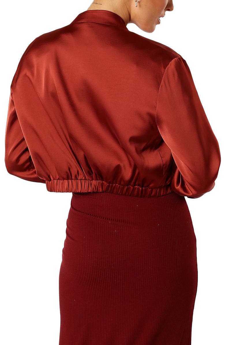 Petal & Pup Kyra Satin Bomber Jacket, Alternate, color,