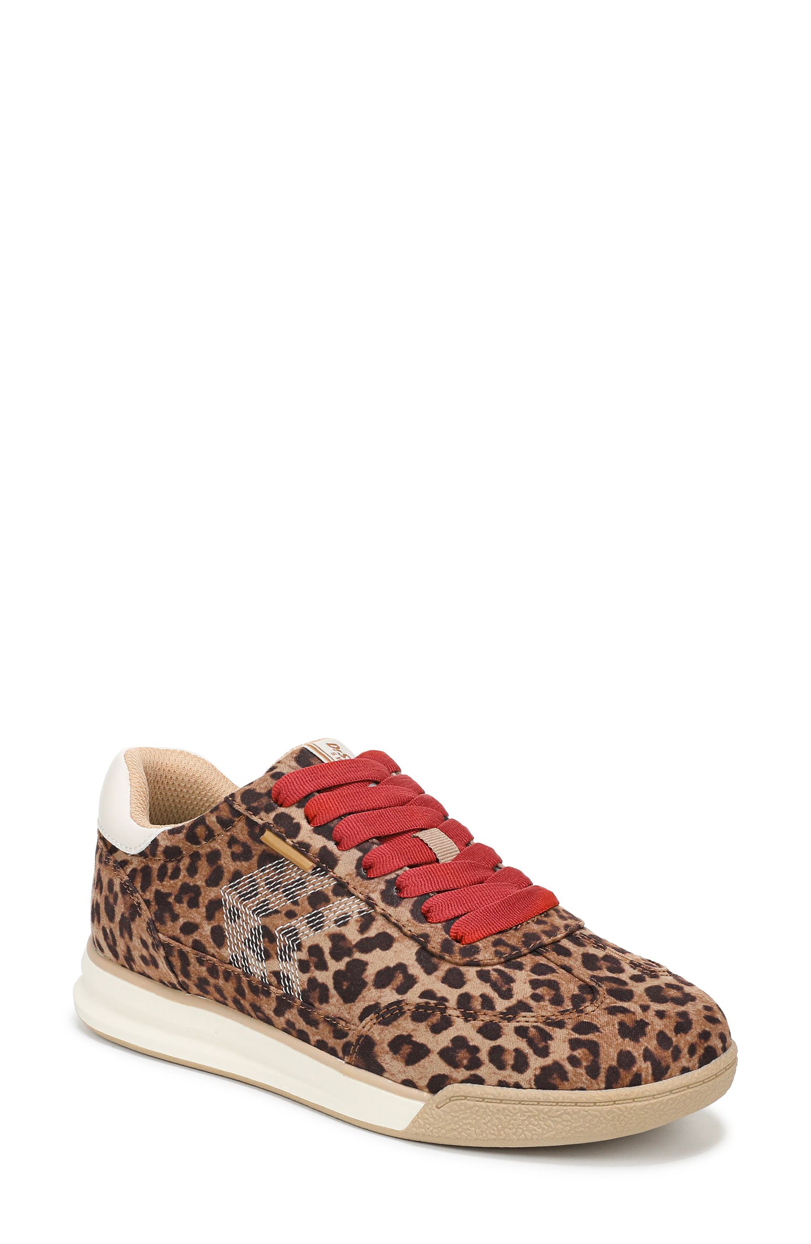 Throw Back Retro Sneaker, Main, color, BROWN LEOPARD MICROFIBER
